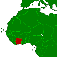 コートジボワール地図